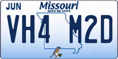 MO license plate VH4M2D