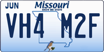 MO license plate VH4M2F