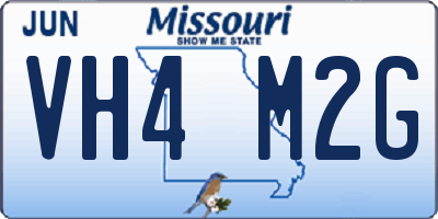 MO license plate VH4M2G