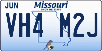 MO license plate VH4M2J