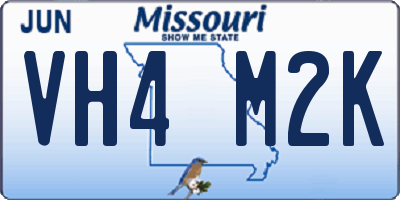 MO license plate VH4M2K