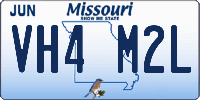 MO license plate VH4M2L