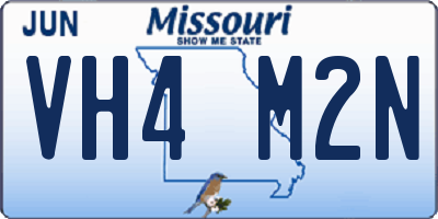 MO license plate VH4M2N