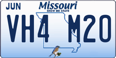 MO license plate VH4M2O