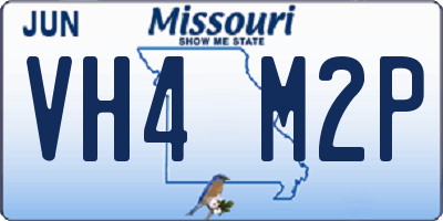 MO license plate VH4M2P