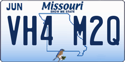 MO license plate VH4M2Q