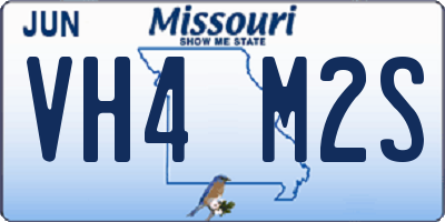 MO license plate VH4M2S