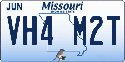 MO license plate VH4M2T