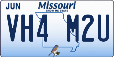 MO license plate VH4M2U