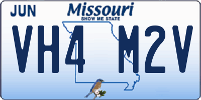 MO license plate VH4M2V
