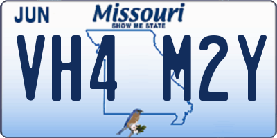 MO license plate VH4M2Y