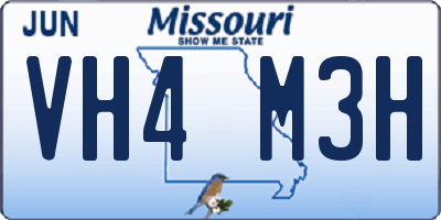 MO license plate VH4M3H