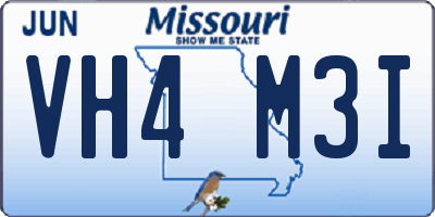 MO license plate VH4M3I