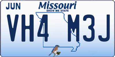 MO license plate VH4M3J