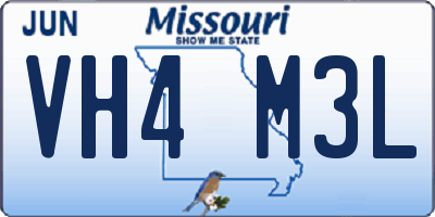 MO license plate VH4M3L