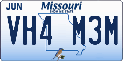 MO license plate VH4M3M