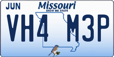 MO license plate VH4M3P