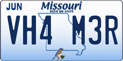 MO license plate VH4M3R
