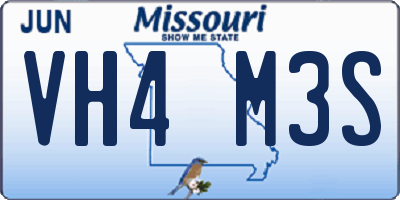 MO license plate VH4M3S