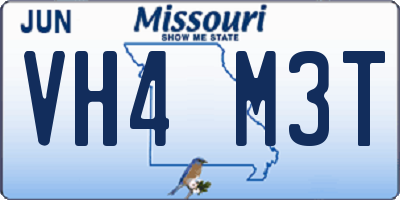 MO license plate VH4M3T