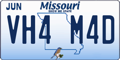 MO license plate VH4M4D