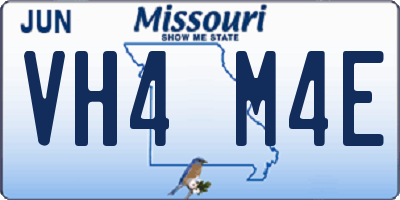 MO license plate VH4M4E