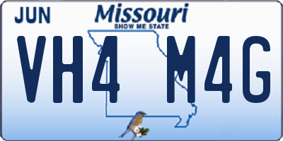 MO license plate VH4M4G