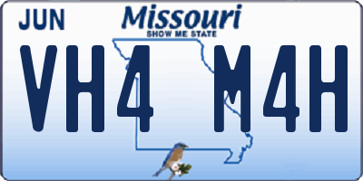 MO license plate VH4M4H