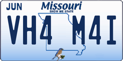 MO license plate VH4M4I