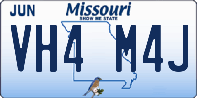 MO license plate VH4M4J