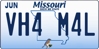 MO license plate VH4M4L