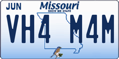 MO license plate VH4M4M