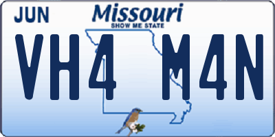 MO license plate VH4M4N
