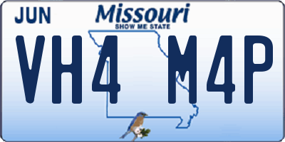 MO license plate VH4M4P