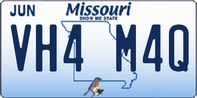 MO license plate VH4M4Q