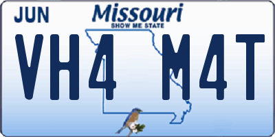 MO license plate VH4M4T