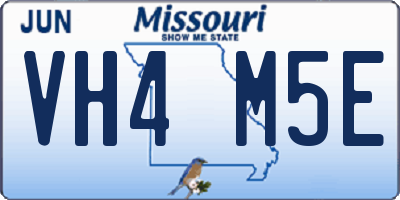 MO license plate VH4M5E