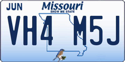 MO license plate VH4M5J