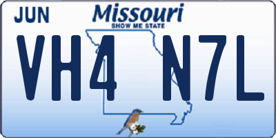 MO license plate VH4N7L