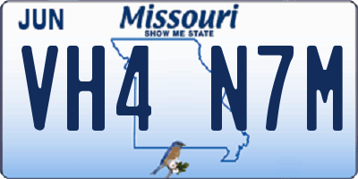 MO license plate VH4N7M