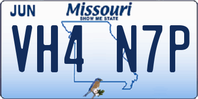 MO license plate VH4N7P