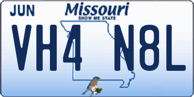 MO license plate VH4N8L
