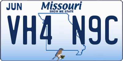 MO license plate VH4N9C