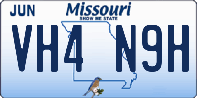MO license plate VH4N9H