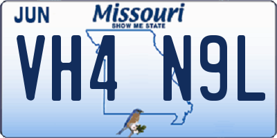 MO license plate VH4N9L