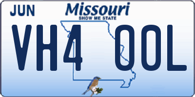 MO license plate VH4O0L