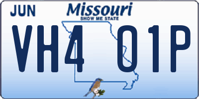 MO license plate VH4O1P