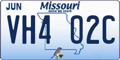 MO license plate VH4O2C