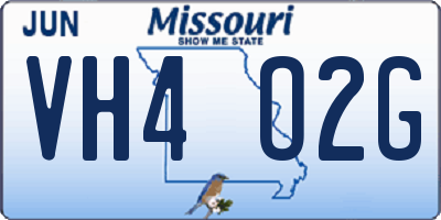 MO license plate VH4O2G