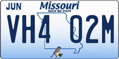 MO license plate VH4O2M